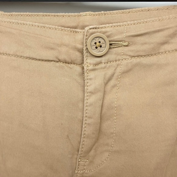 Tory Burch Khaki Tan Cargo Pants Women Size 28 Cinch Waist Drawstring Hem - Picture 3 of 10